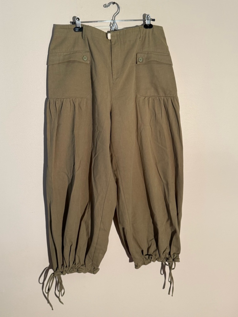 Davi & Dani Khaki Elastic Waist Casual Pants